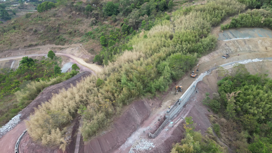 重庆北碚山火过后的缙云山焦土与隔离带航拍资讯素材视频