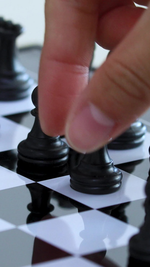 多角度拍摄国际象棋下棋过程合集素材智力游戏47秒视频