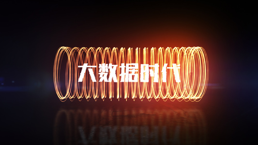 漂亮的线圈光环缠绕揭示出logo标志AE模板视频