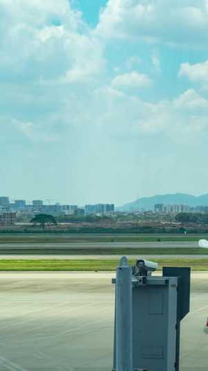 白云机场波音747飞机延时实拍视频19秒视频