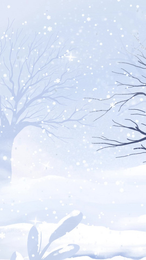 冬天冬日背景圣诞节动画视频40秒视频