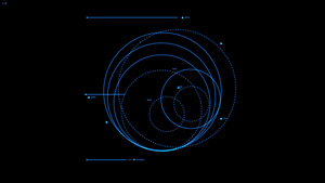 科技大数据圆环图表HUD元素10秒视频