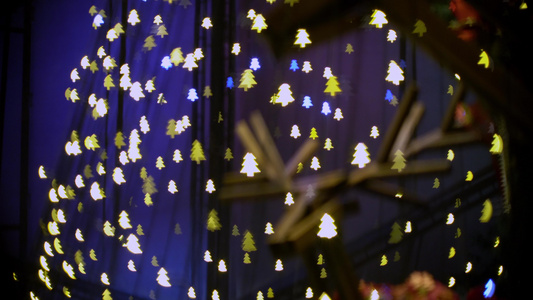 圣诞节树光斑背景视频