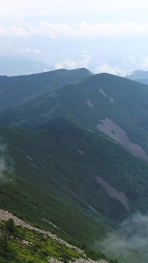 5A级景区太白山栈道航拍宝鸡旅游61秒视频