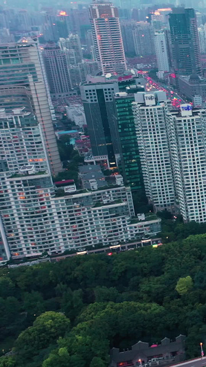 航拍上海延安东路高架全景延安高架74秒视频