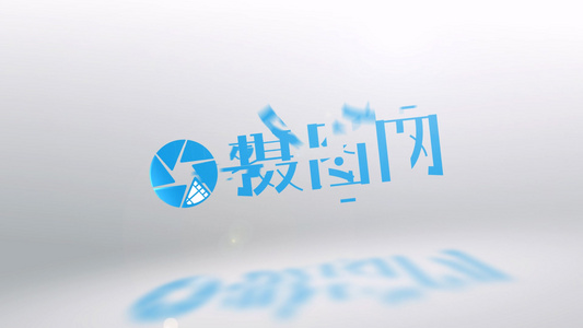 折叠变形拼贴Logo展示动画视频