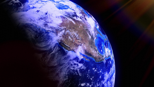 来自卫星的地球卫星显示从空间到世界范围的地理无缝环环视频