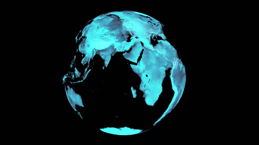 从卫星上显示世界空间表面的无缝动画环地球从卫星到世界视频
