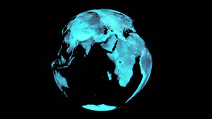 从卫星上显示世界空间表面的无缝动画环地球从卫星到世界20秒视频