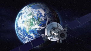 卫星对行星地球的定位动画9秒视频
