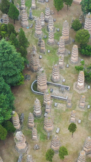 登封市少林寺塔林航拍嵩山少林寺158秒视频