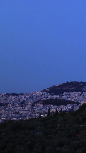 欧洲希腊首都雅典著名古建筑雅典卫城夜景延时视频著名旅游景点16秒视频