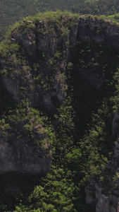 高空俯拍5A景区娲皇宫景点女娲补天石航拍视频旅游景点视频
