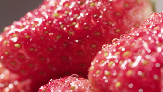 草莓成熟了微距视频视频