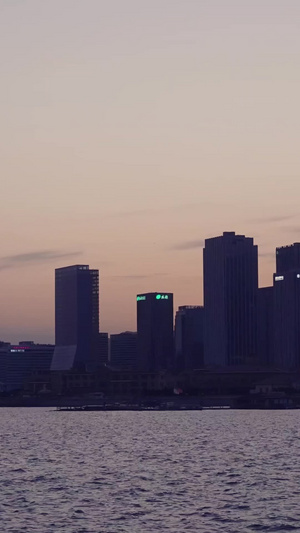 海滨城市夜景延时摄影视频城市宣传片17秒视频