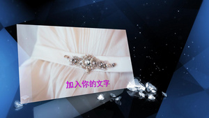 闪亮钻石婚礼包装片头pr模板113秒视频