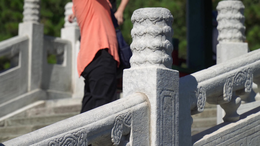 石桥拱桥栏杆雕刻石刻雕塑古建筑视频