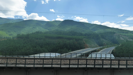 铁路沿线风景视频