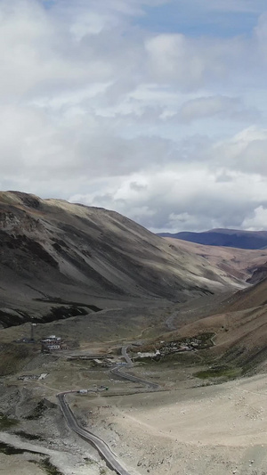 航拍喜马拉雅山脉自然风光珠峰大本营91秒视频