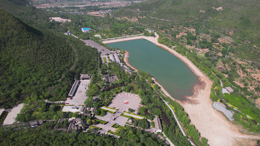 航拍5A景点河北邯郸娲皇宫景区全景视频视频