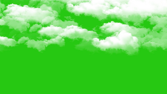 飘动的云绿幕抠像特效素材视频