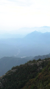 航拍5A河南洛阳白云山景区陡峭山脉与玉皇顶航拍视频旅游景点视频