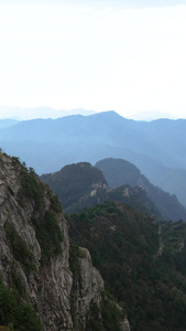 航拍5A河南洛阳白云山景区陡峭山脉与玉皇顶航拍视频河南旅游视频