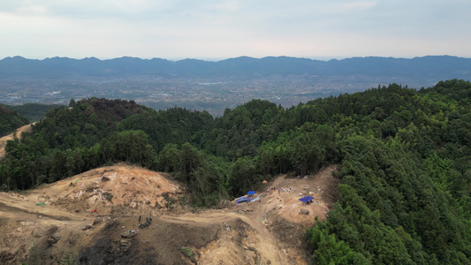 2022年8月28日 重庆北碚山火过后的缙云山焦土与隔离带航拍视频