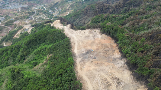 2022年8月28日 重庆北碚山火过后的缙云山焦土与隔离带航拍视频