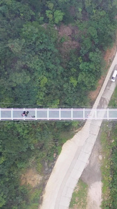 安徽安庆仙女峡玻璃桥航拍视频天柱山视频