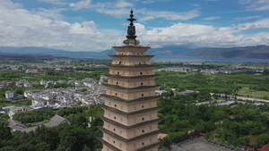 4K云南大理崇圣寺三塔特写39秒视频