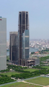 天津滨海新区于家堡金融商务区天津城市风光视频