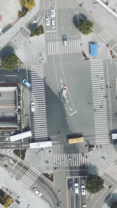 航拍城市风光立体交通枢纽地下通道城市建设素材风光城市视频