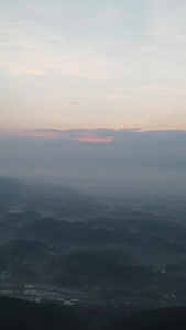 夕阳晚霞日出日落晚霞竖屏航拍视频