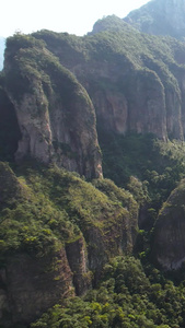 5A景区雁荡山灵峰景观区标志景点合掌峰航拍视频自然风光视频