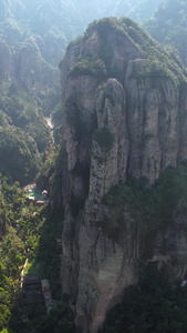 5A景区雁荡山灵峰景观区标志景点合掌峰航拍视频风景名胜区视频