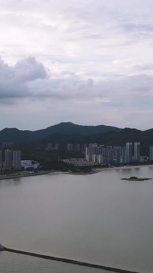 航拍广东珠海旅游地标建筑海狸岛大剧院素材城市风光118秒视频