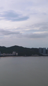 航拍广东珠海旅游地标建筑海狸岛大剧院素材城市素材视频