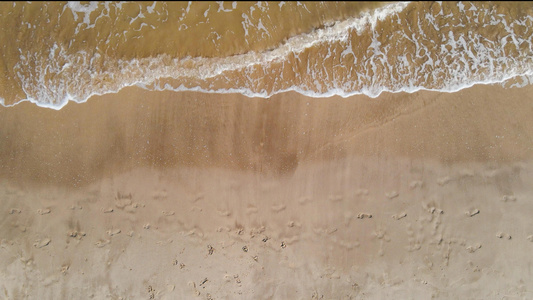 夏天沙滩海浪浪花视频