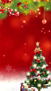 圣诞节圣诞礼物圣诞树背景视频圣诞背景视频