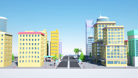 3d旅游出行城市动画视频