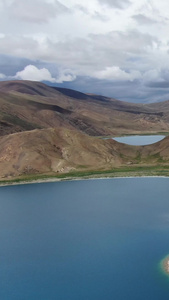 西藏羊卓雍措湖航拍视频西藏旅游视频