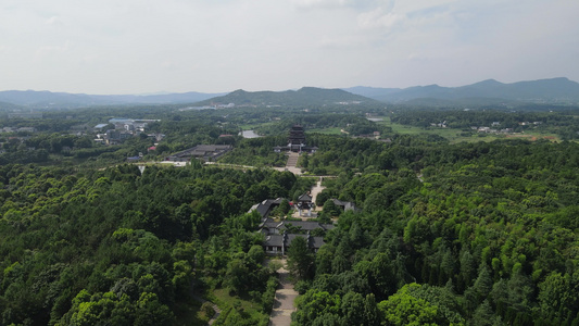 湖南刘少奇故居花明楼5A景区航拍视频视频