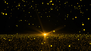 金色粒子光效15秒视频