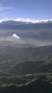 高清竖屏延时航拍湖南崀山晨光风景视频