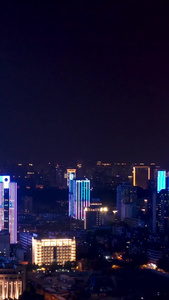 航拍武汉城市灯光秀素材合集高楼大厦视频