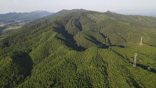 航拍自然风光山川流水视频