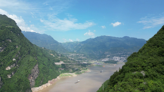 雄伟壮观长江三峡风光航拍 视频