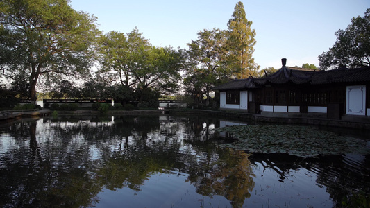 浙江杭州西湖清代私家园林郭庄风景区视频