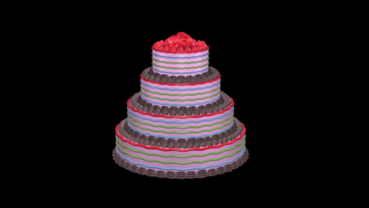 三维蛋糕动画视频